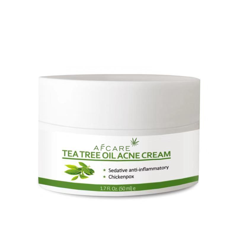 Factory Customizable Natural Organic Cream Tea Tree Essential Oil Acne Cream Purifying Cream Facial Acne Treatment