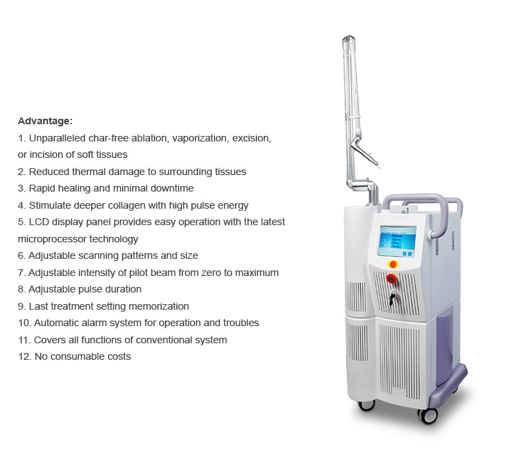 2019 High Quality Hot Sale CO2 Fractional Laser for Acne Scar Removal /Skin Resurfacing /New Fractional CO2 Laser