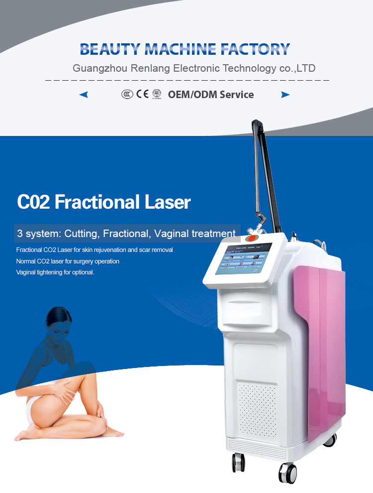 Newest Technology 40W Glass 10600nm Wavelength RF CO2 Fractional Laser Device