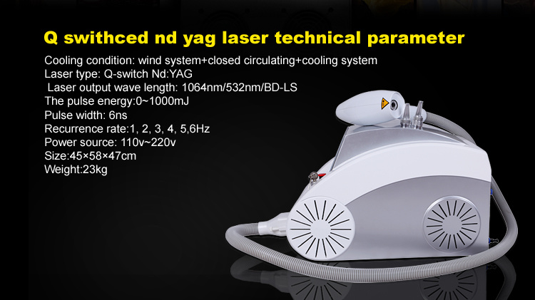 Promotion Laser Tattoo Removal Machine Q-Switch ND YAG Laser
