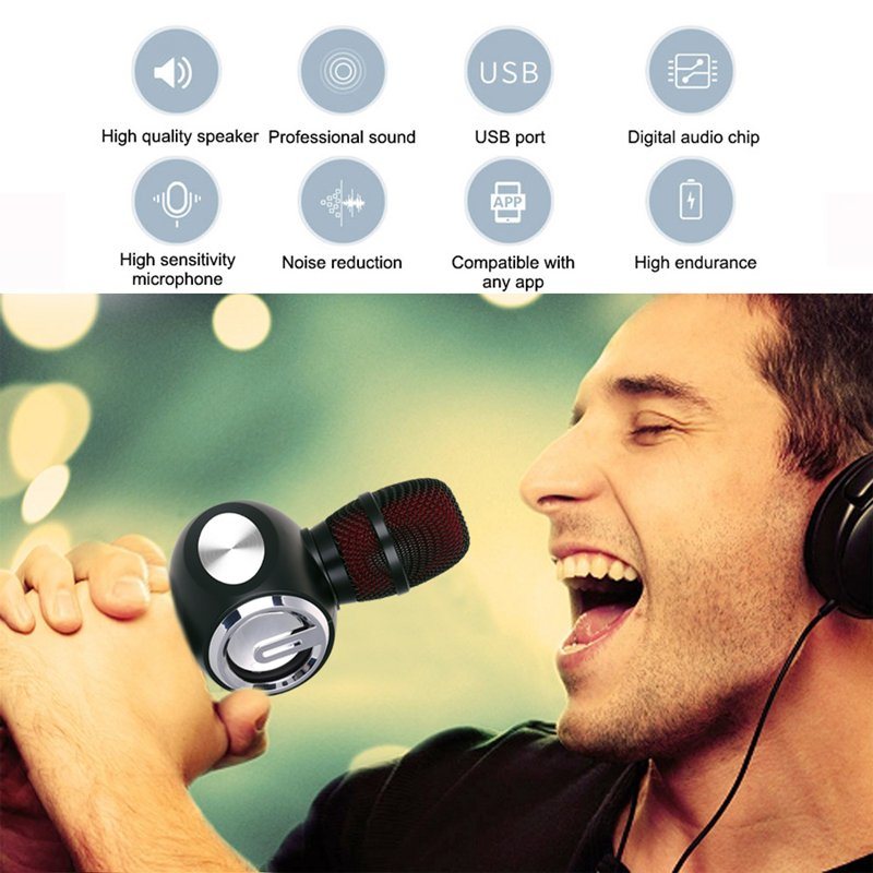 Portable Bluetooth Karaoke Machine for Smartphone Home KTV and Party