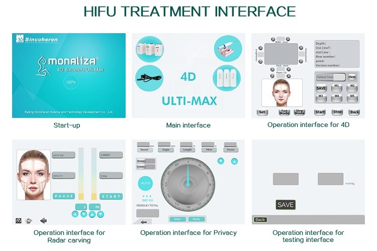 2020 New Trend 12 Lines 4D Hifu 3D 2 in 1 4D Face Treatment Machine Vmax Hifu Machine Hifu Slimming Machine