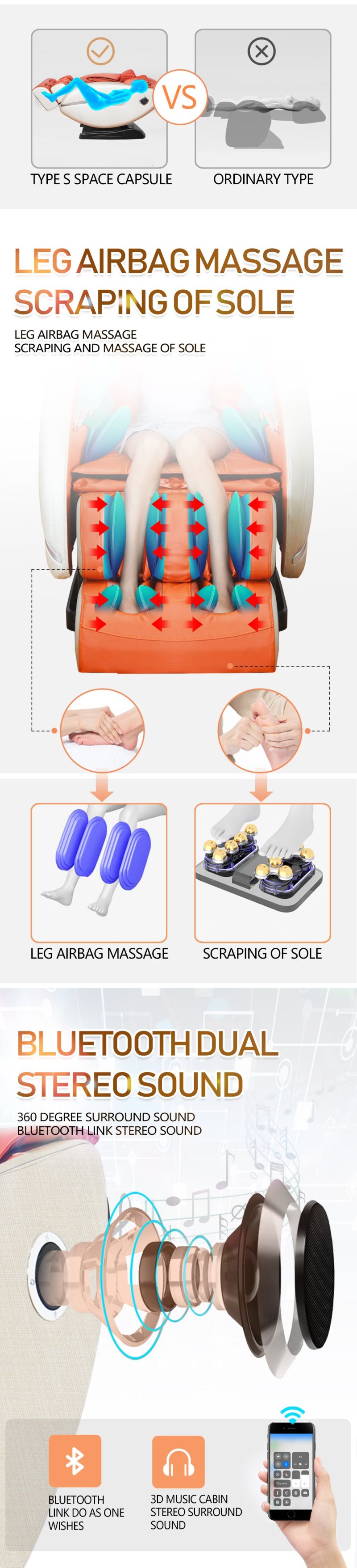 Physiotherapy Chair Full Body Massage Chair for Home Use