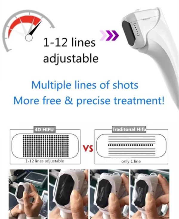 Functional Hifu Machine 12 Lines 4D Hifu Anti Wrinkle Vagina Korea Hifu 4D Vaginal Machine Privacy Testing Carving Machine