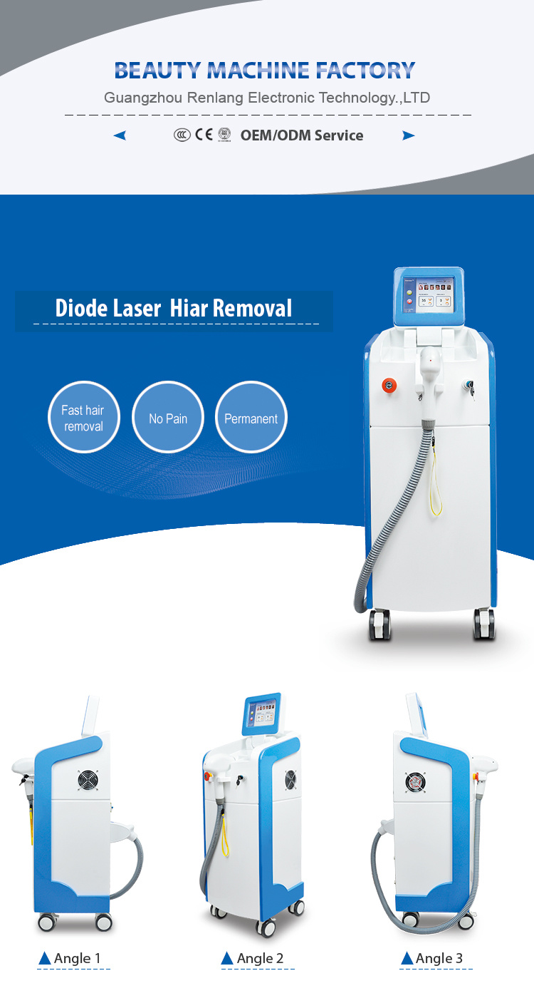 Ce ISO Approved 808nm Diode Laser Machine for Permanent Hair Removal
