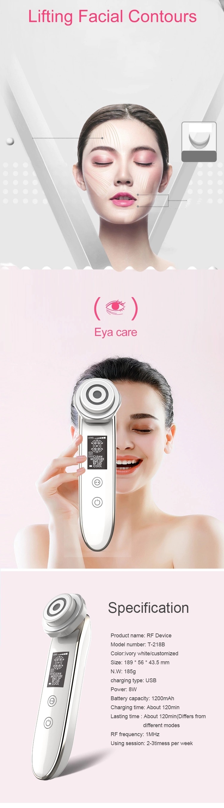 2020 Body and Face Beauty Skin Care RF Instrument