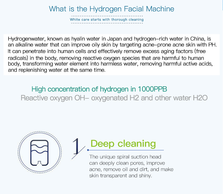 4 in 1 Hydrogen Hydra Skin Scrubber Microdermabrasion Facial Machine