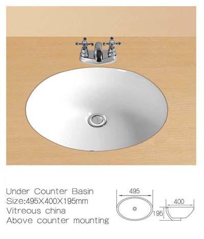 Under Counter Ceramic Washbasin, Ceramic Under Counter Mounting Wash Basin