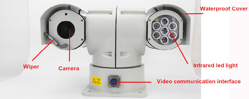 120m Night Vision Vehicle IR High Speed Pan / Tilt CCTV Camera