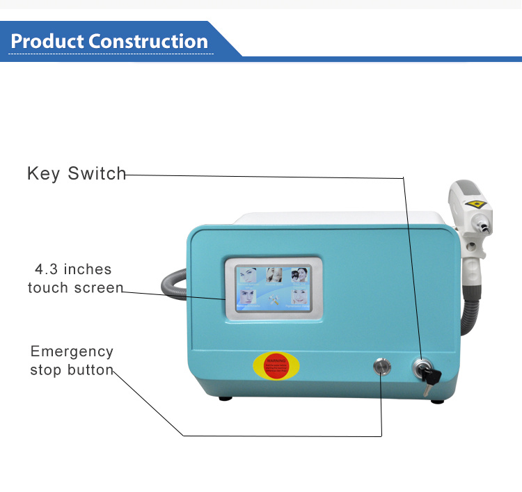 Medical Ce Approved Portable Q Switched ND YAG Laser Tattoo Removal/Tattoo Remover ND YAG Laser