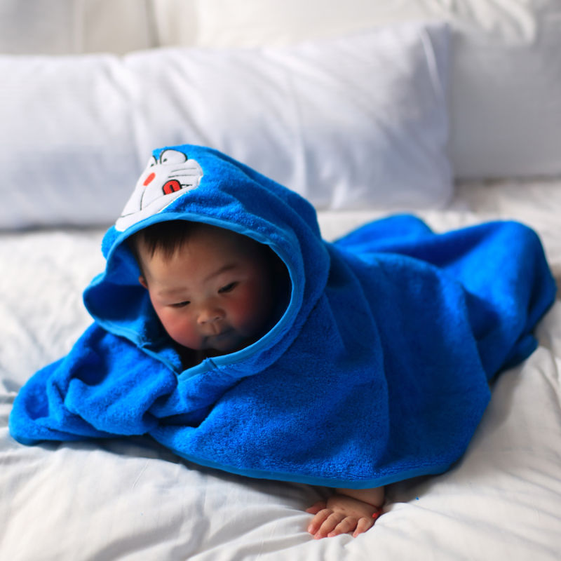 Customized Hooded Baby 100% Cotton Towel with Hood After Bath