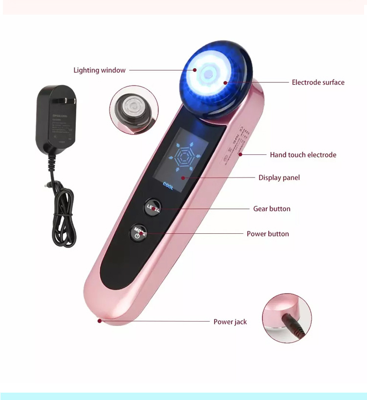 RF Facial Anti-Aging Machine LED Therapy Rejuvenation Skin Beauty Instrument