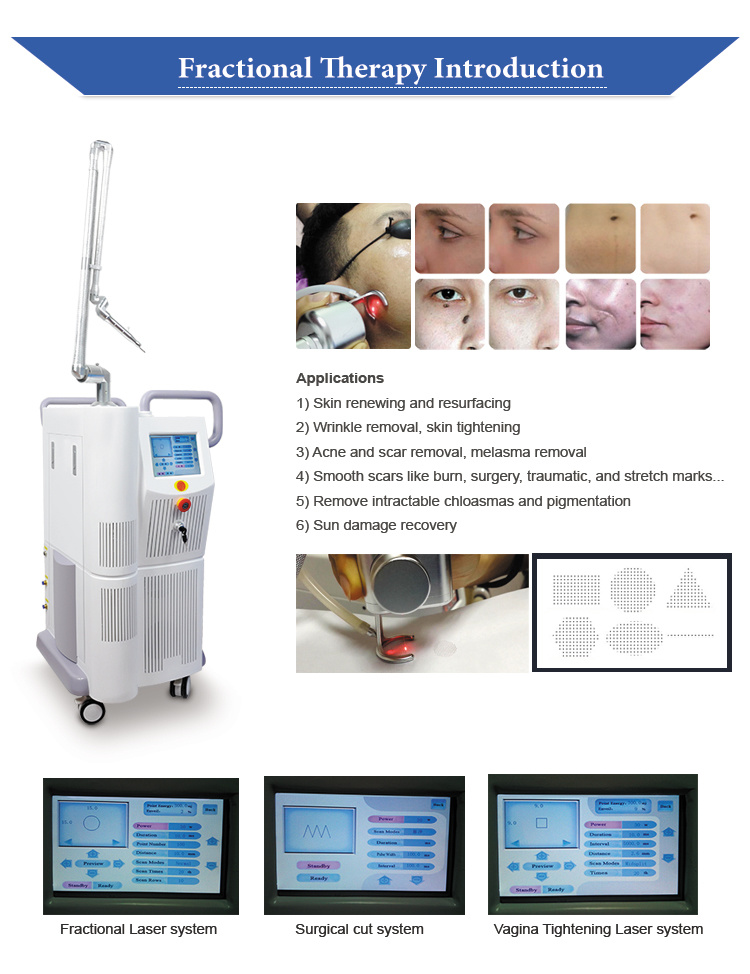 Scar Removal Fractional CO2 Laser Vaginal Tightening Machine Anti Wrinkle