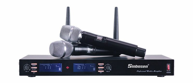 Sinbosen Professional Ulxd4d Wireless Microphone UHF Professional Sound System with Microphone