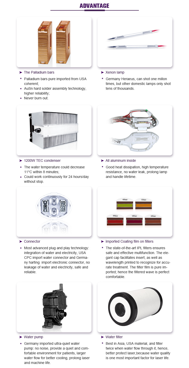 Muilt-Function IPL Diode Laser Permanent Hair Removal Machine