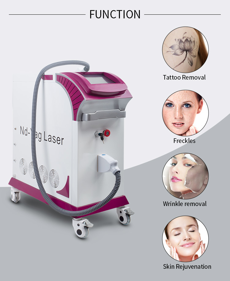 Best Effective Q-Switch ND YAG Laser Pigmentation Removal Tattoo Removal Beauty Machine