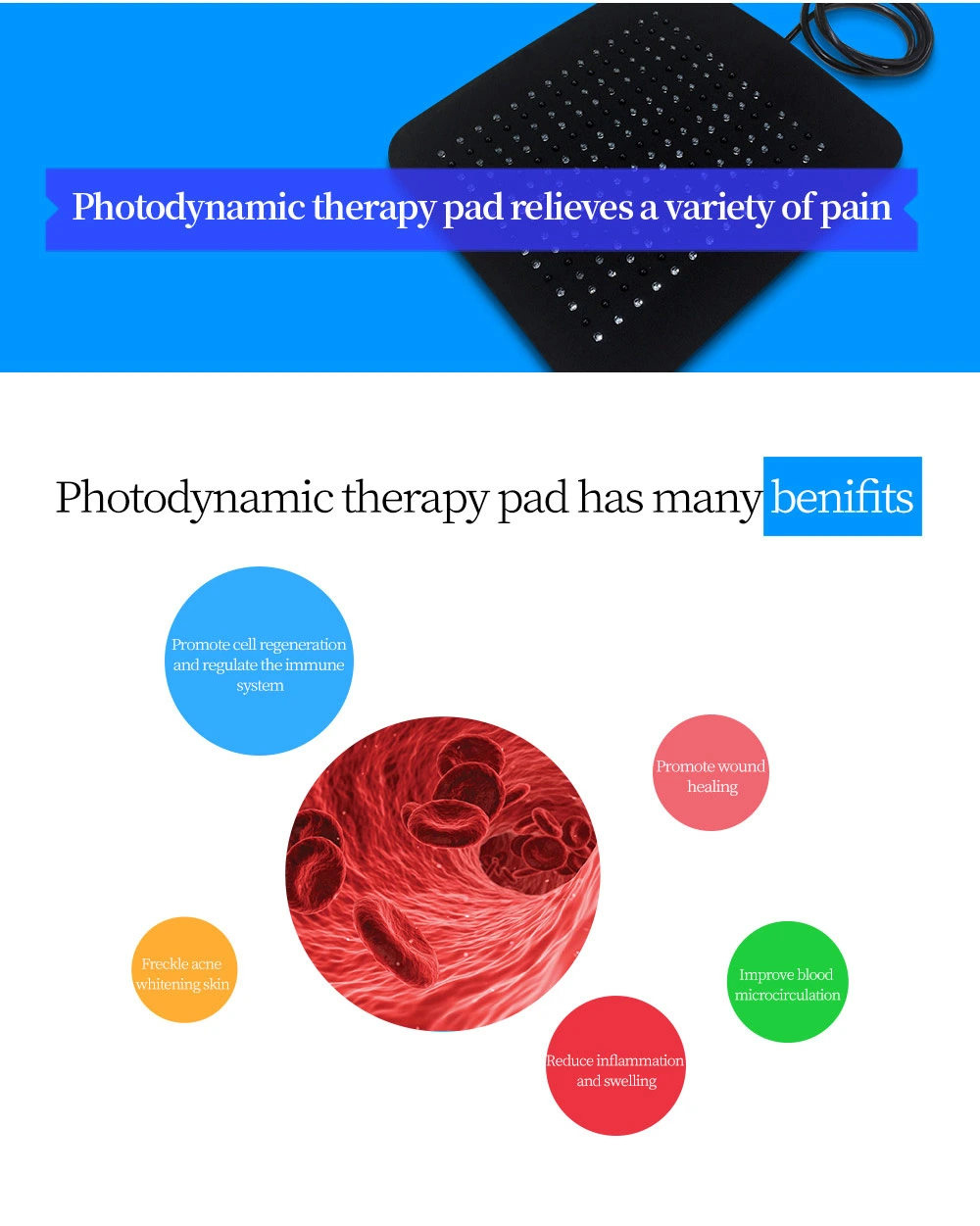 Medical Bio PDT Skin Rejuvenation Anti Aging Photodynamic Therapy Pad