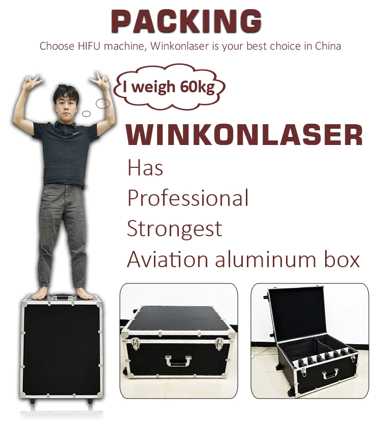 Excellent CE Korea Mini 2D Hifu Anti-Wrinkle Machine with 7 Cartridges