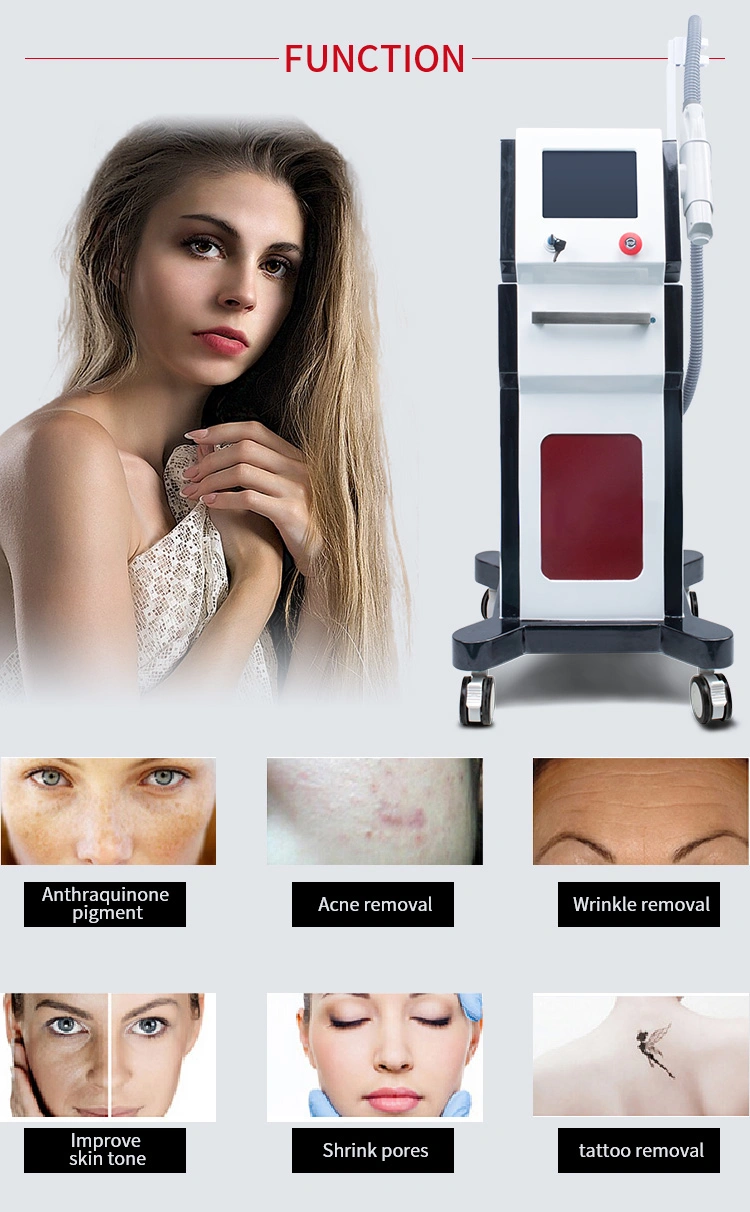 Popular Body ND YAG Laser Tattoo Removal and Skin Rejuvenation Wrinkle Removal Beauty Machine Device