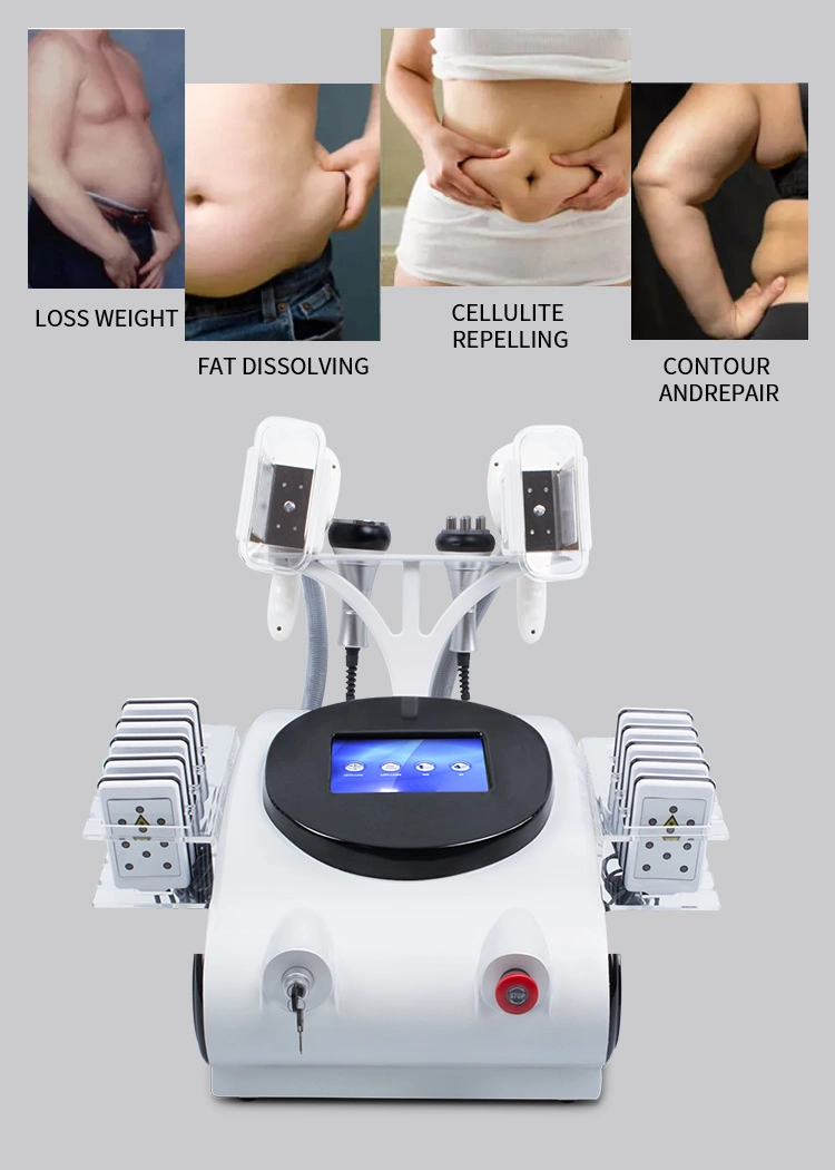 Sume Cryolipolysis Vacuum Slimming Weight Loss Beauty Equipment with 4 Handles Diode Laser Slimming Beauty Equipment