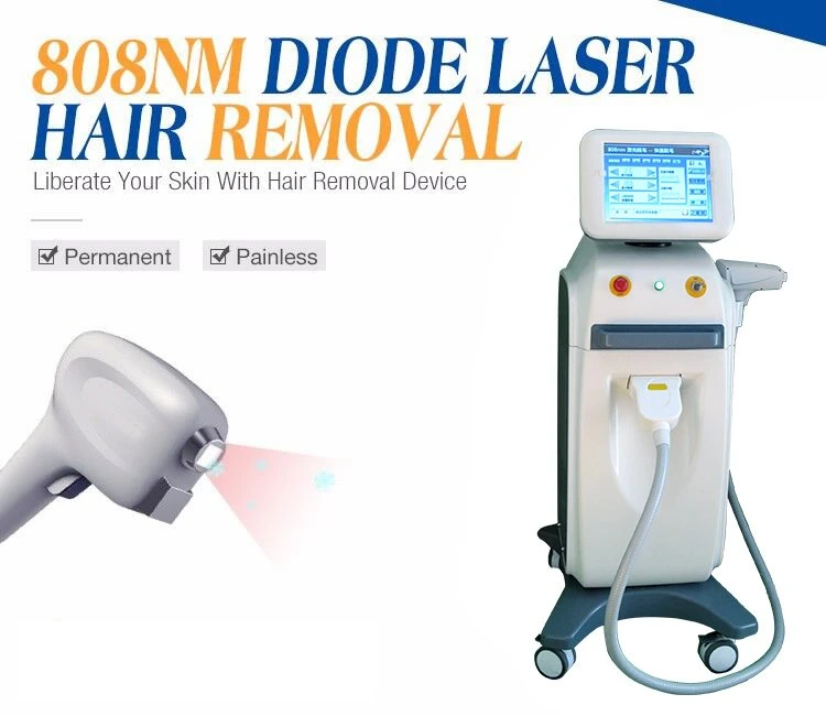 Hair Removal Beauty Equipment / Laser Diodo 808nm Portable Diode Professional Laser Hair Removal Machine