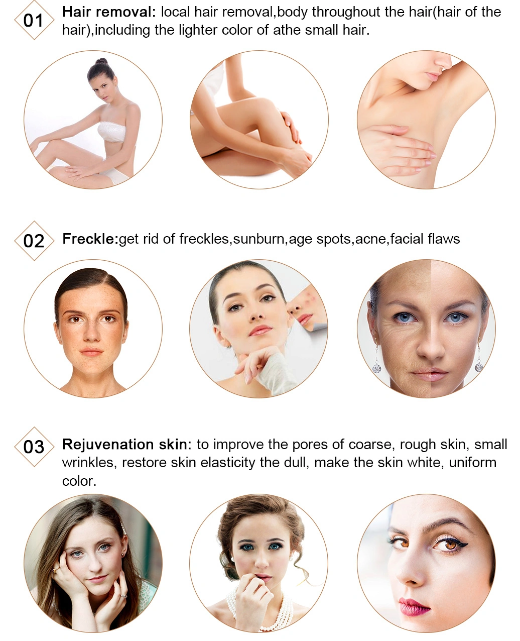 360 IPL Hair Removal Beauty Instrument Skin Rejuvenation Beauty Equipment