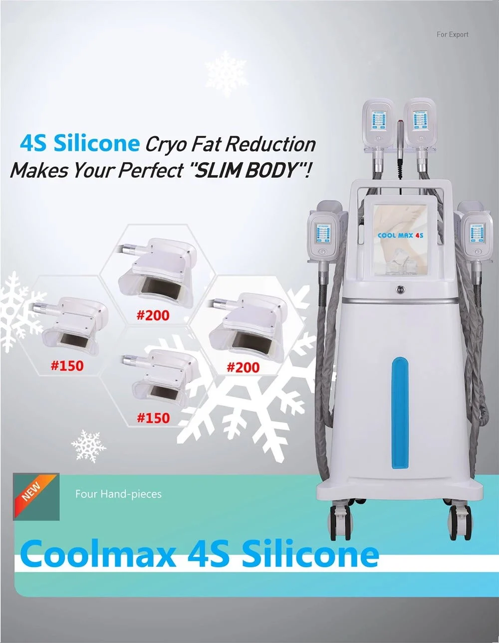 Cryo 4s Cryolipolysis Slimming Fat Freezing Weight Loss Machine for SPA