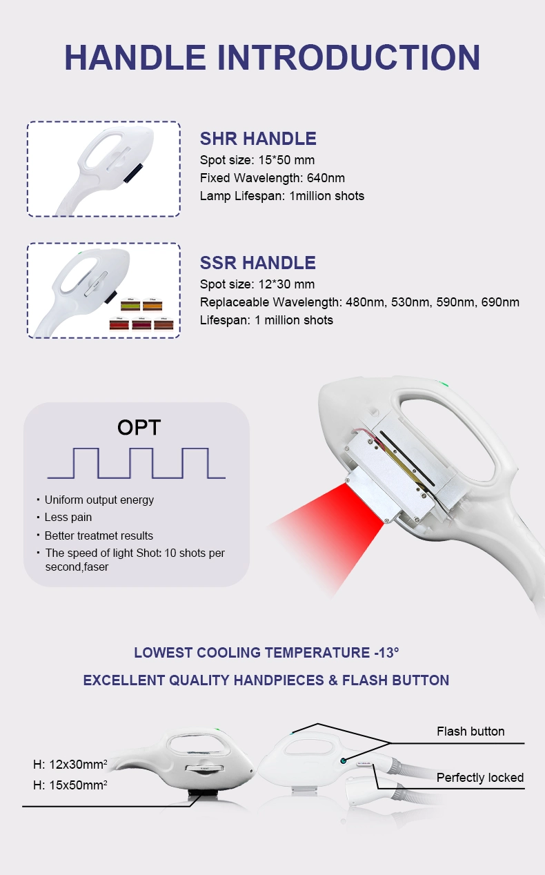 2021 IPL+Elight+RF Multifunctional IPL Hair Removal Opt Shr IPL Laser Hair Removal