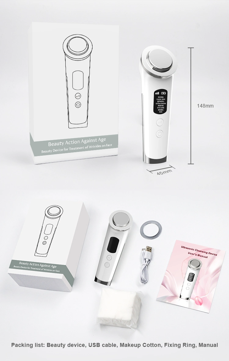 2020 Hot Home Use Beauty Equipment Ultrasonic Atomization EMS Multi-Functional Ultrasound Beauty Equipment