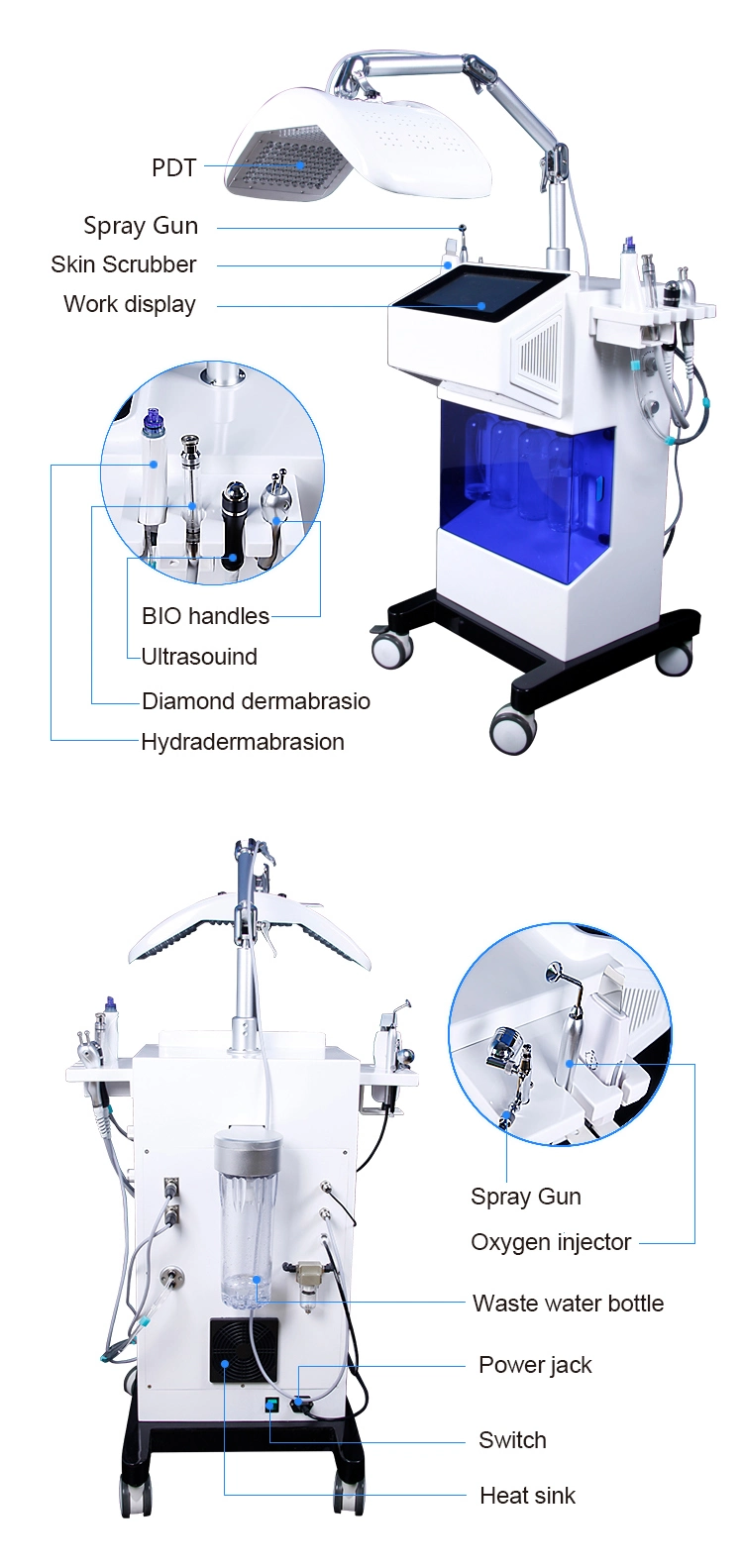 2020 Beir Hydra Hydro Skin Care Microdermabrasion Dermabrasion Facial Machine