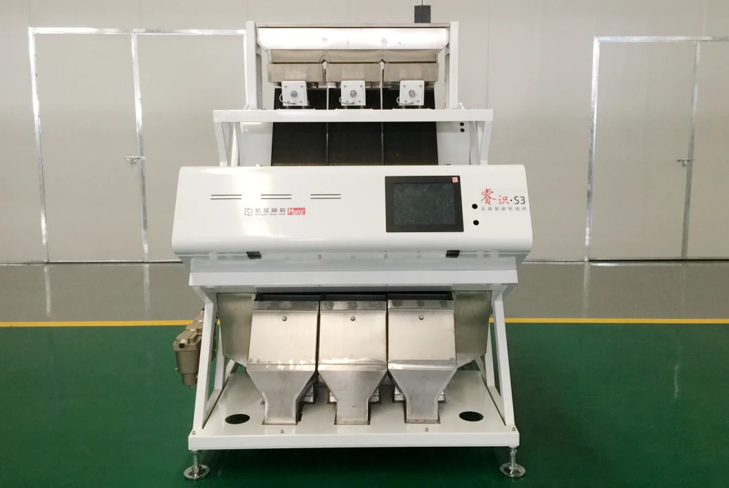Super Intelligent Food Machine Agricultural Machinery Rice Machine Sorting Machine 3 Chutes Grains Color Sorter