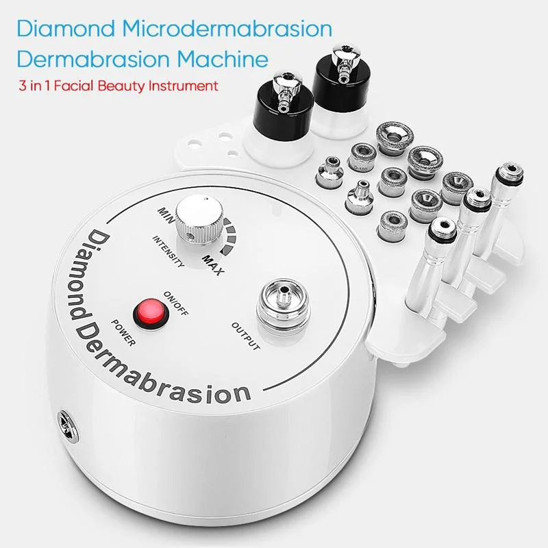 Portable 3 in 1 Diamond Microdermabrasion Beauty Facial Machine for Acne Treatment