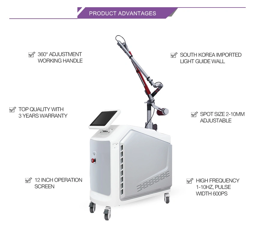 Ce Approved Best Beauty Picosecond Tattoo Removal Laser Equipment