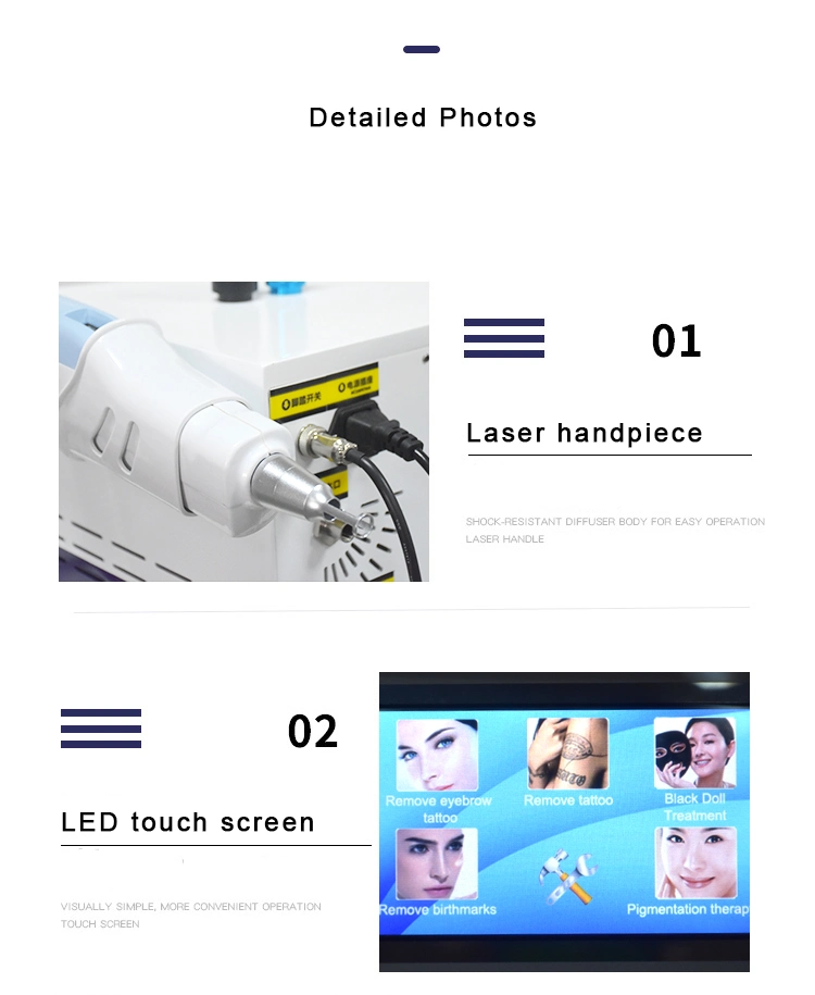 Portable Laser Removal Tattoo 1064nm/1320nm/532nm Pigmentation Removal Device with Ce Certification