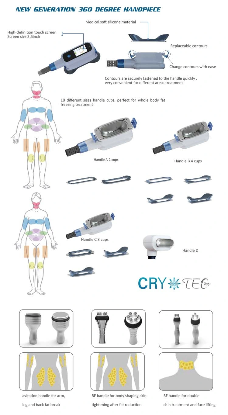 Nubway Cheap Best 2 Cryo Handles Anti Cellulite Cryolipolysis Body Slimming Massage Machine