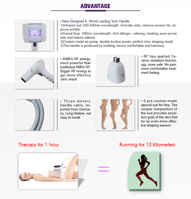 Velashape Vacuum Infrared RF Equipo Roller Massage Skin Tightening Slimming Machine Weight Loss Products