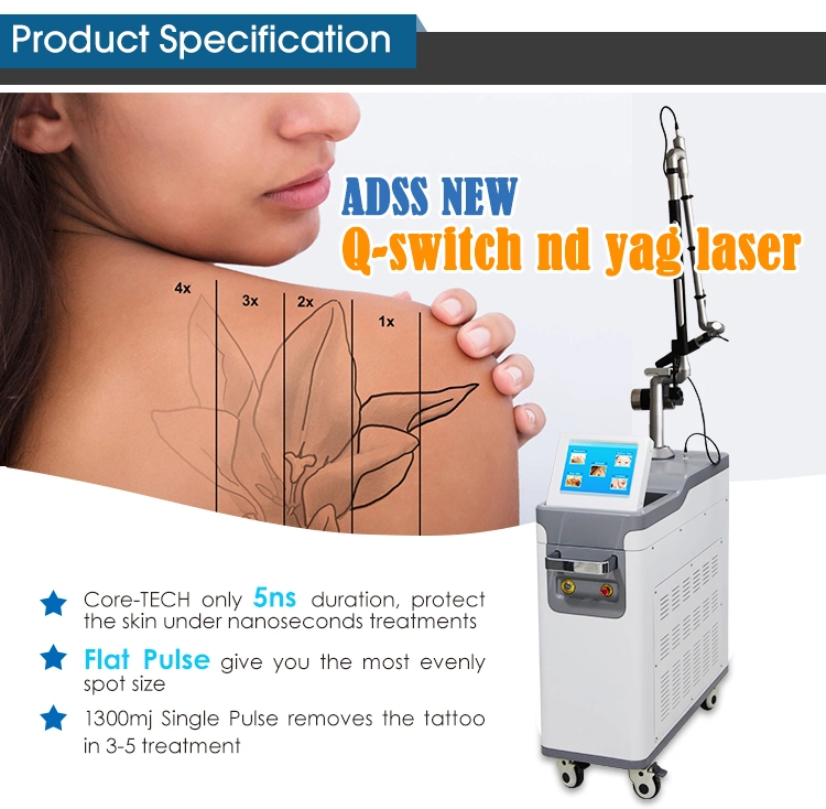 ADSS Super Ndyag Laser 1064nm&755nm Tattoo Removal Freckle Removal Device