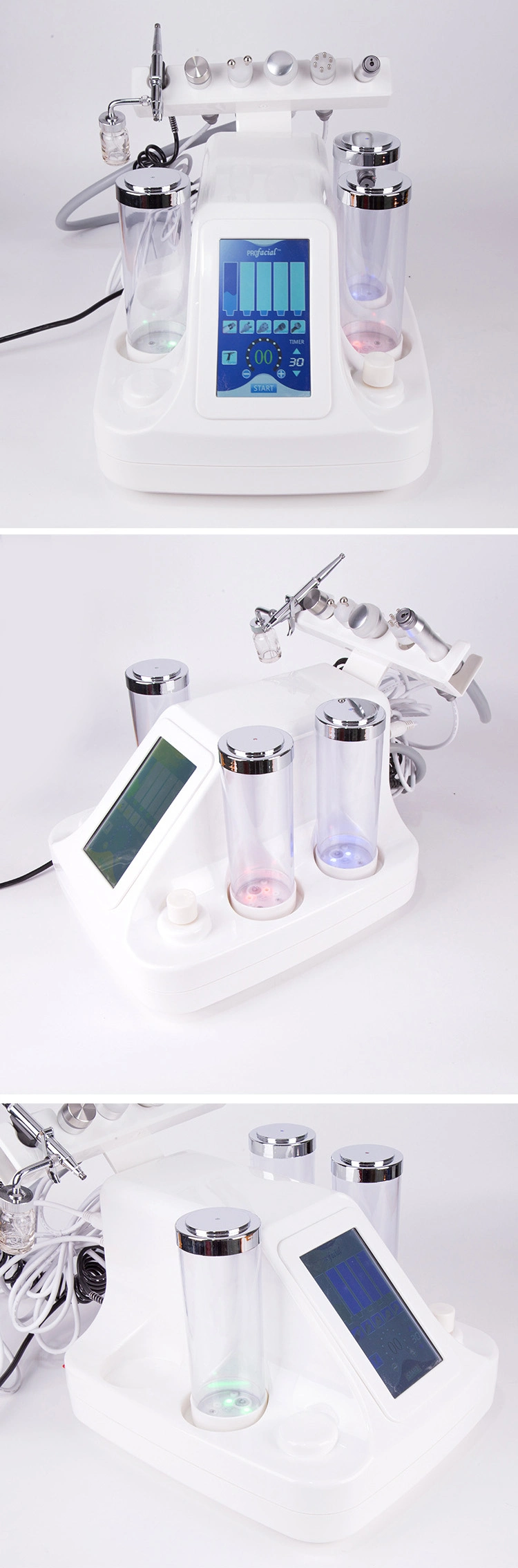 Portable Hydra Facial Microdermabrasion Multifuctional Beauty Machine with Oxygen Peel RF Bio Ultrasonic