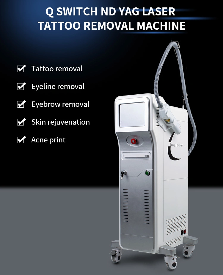 Painless Q-Switch ND YAG Laser Pigment Remover Tattoo Removal Beauty Equipment