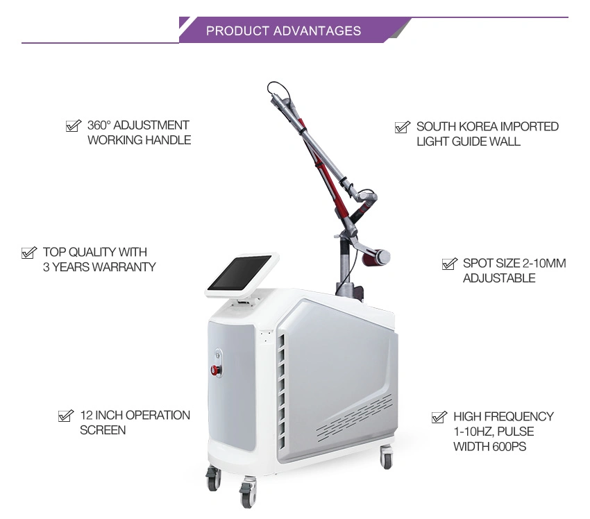 1064 ND YAG 532 Ktp Portable Q Switch ND YAG Laser Tattoo Removal