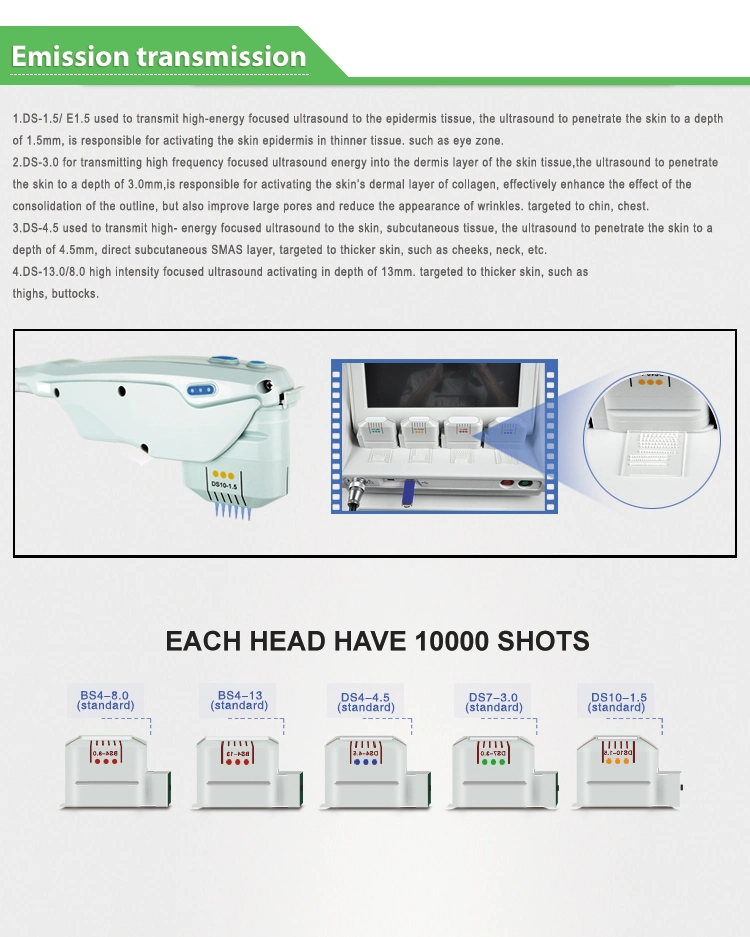 Most Effective Wrinkle Removal Hifu Face Lift Beauty Machine for Body Shape