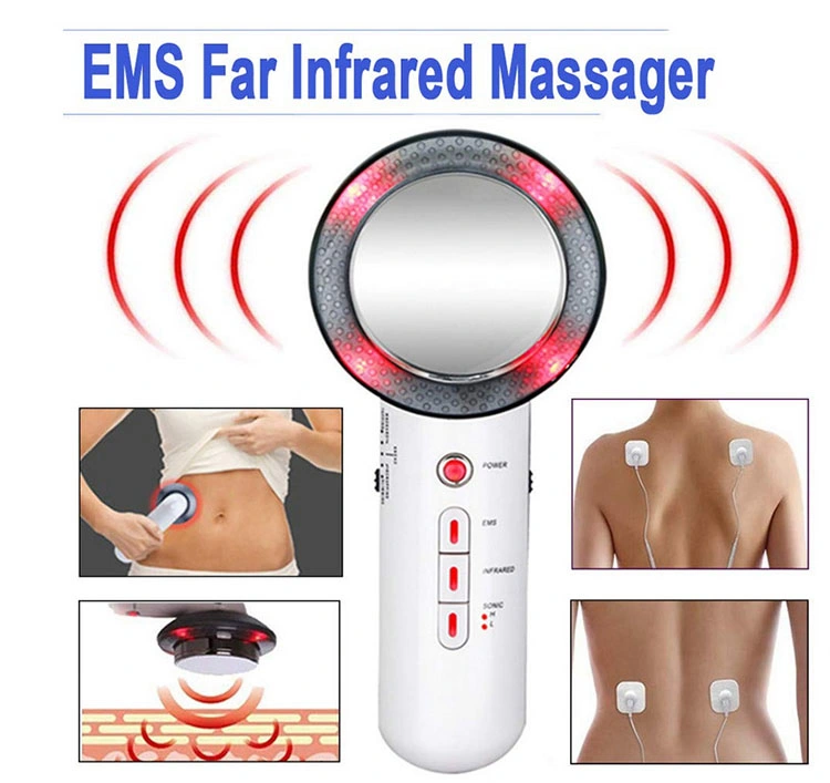 3 In1 Infrared Ultrasonic Therapy EMS Massager Beauty Body Weight Loss Slimming Machine