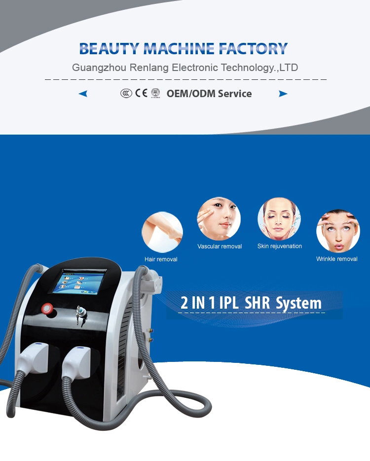 IPL Hair Removal Laser Skin Rejuvenation Machine with Two Handles