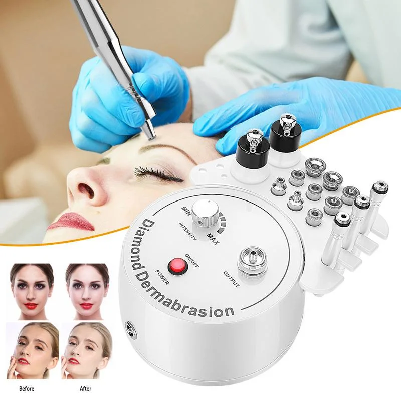 Portable 3 in 1 Diamond Microdermabrasion Beauty Facial Machine for Acne Treatment