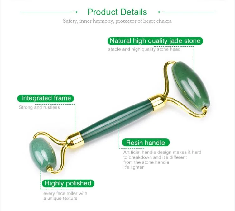 Hot Sell Facial Massager Private Label Beauty Anti Aging Massage Jade Roller for Face Beauty Equipment