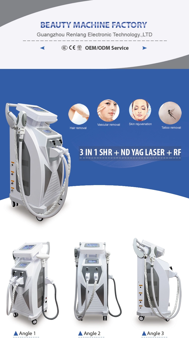 IPL Hair Removal Laser Tatttoo Treatment RF Wrinkle Removal Machine