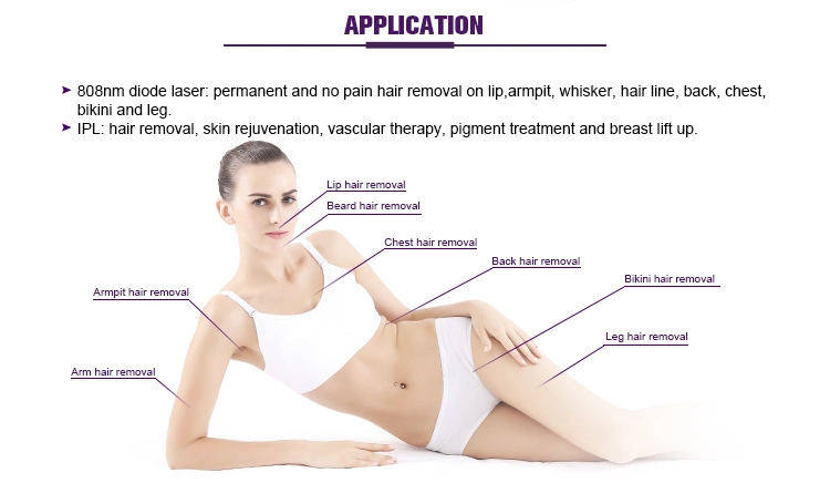 Permanent Shr IPL Diode Laser Hair Removal Beauty Machine