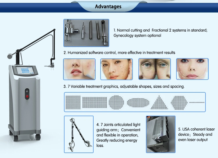 Rosacea and Various Scars Treatment Women Vagina Tightening Fractional CO2 Laser Scanning Machine CO2 Fractional Clinic
