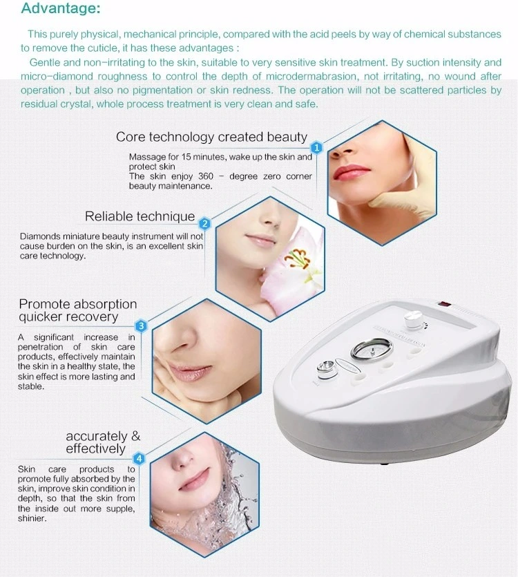 Portable Exfoliating Diamond Microdermabrasion Facial Beauty Device