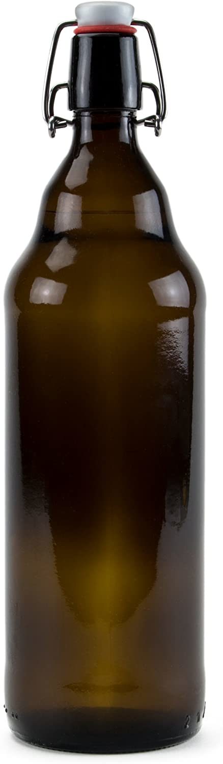 Beer Bottles, Quart Size – Airtight Swing Top Seal Storage for Home Brewing of Alcohol,